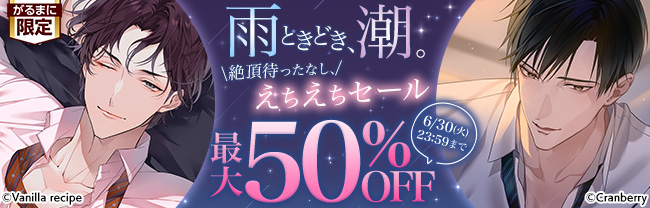 雨ときどき、潮。絶頂待ったなし、えちえちセール　最大50％OFF